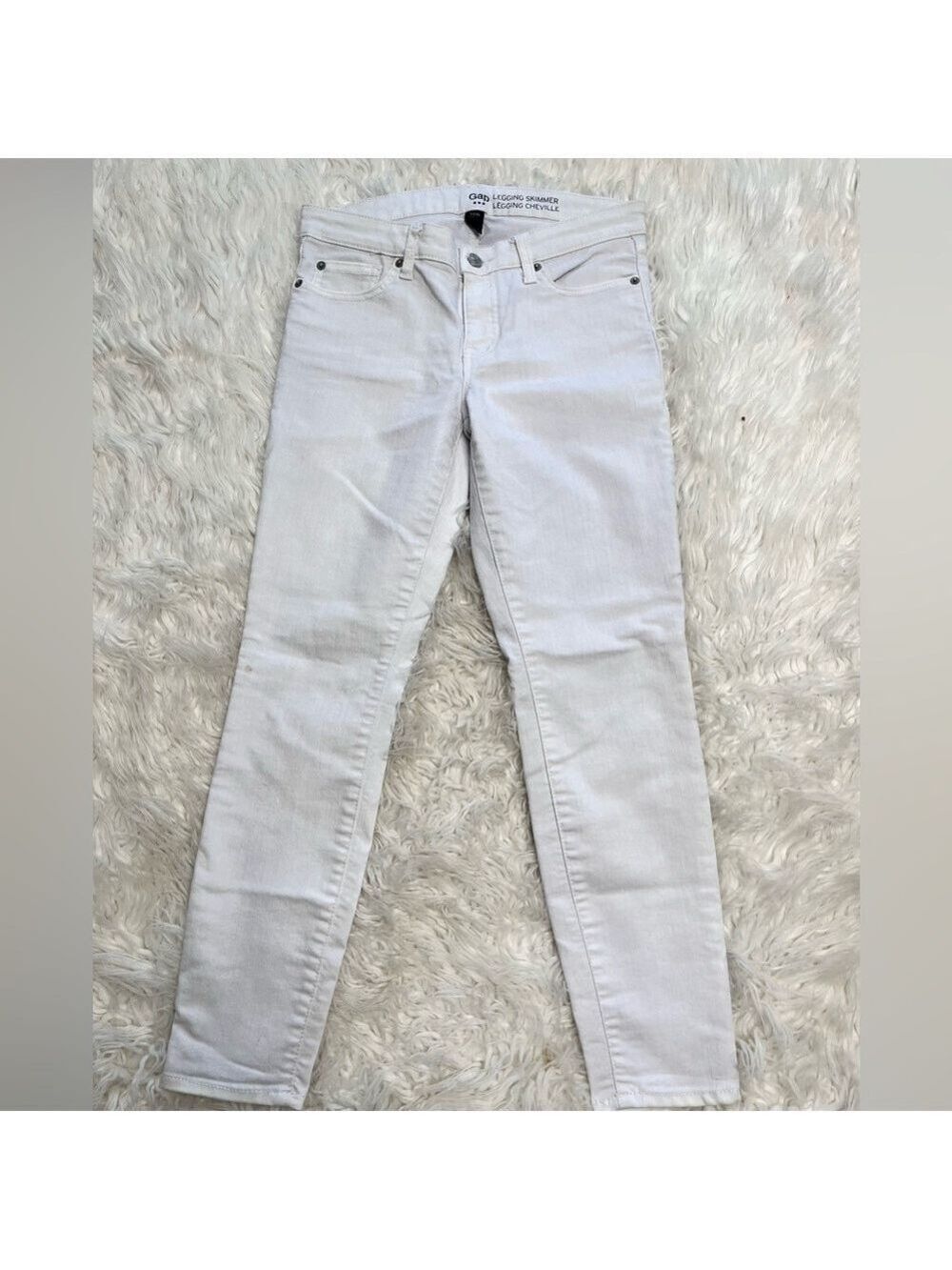 Gap Women’s White Denim  Chevelle Legging Jeans Size 2